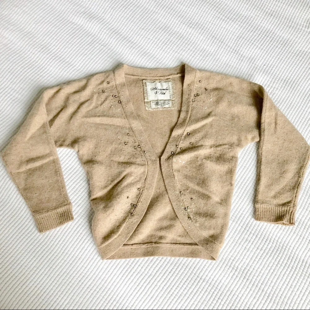 Vintage A&F Embellished Cashmere Cardigan